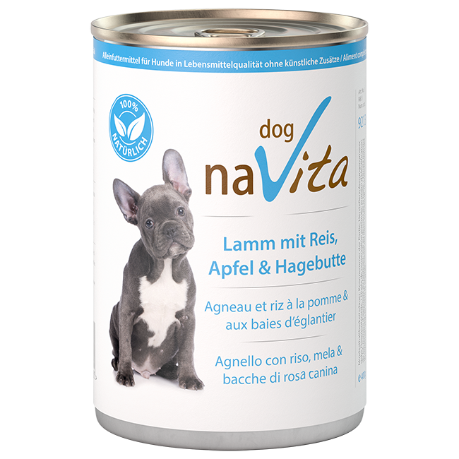 Agnello con riso, mela & bacche di rosa canina 400g